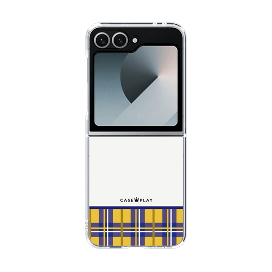 クリアケース［ CASEPLAY Tartan Check - Yellow ］