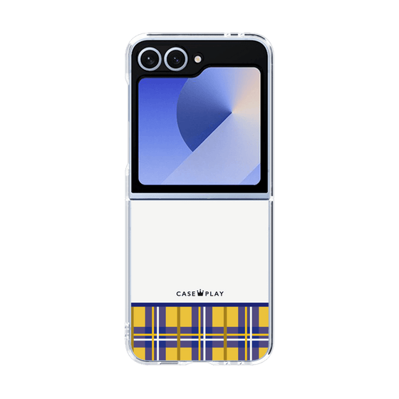 クリアケース［ CASEPLAY Tartan Check - Yellow ］