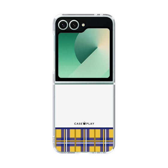 クリアケース［ CASEPLAY Tartan Check - Yellow ］