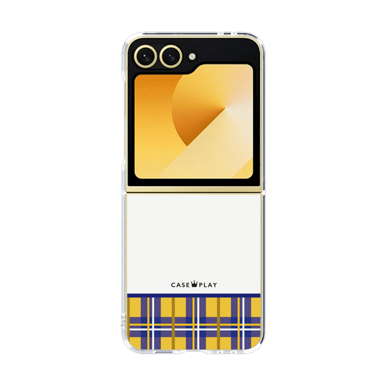クリアケース［ CASEPLAY Tartan Check - Yellow ］
