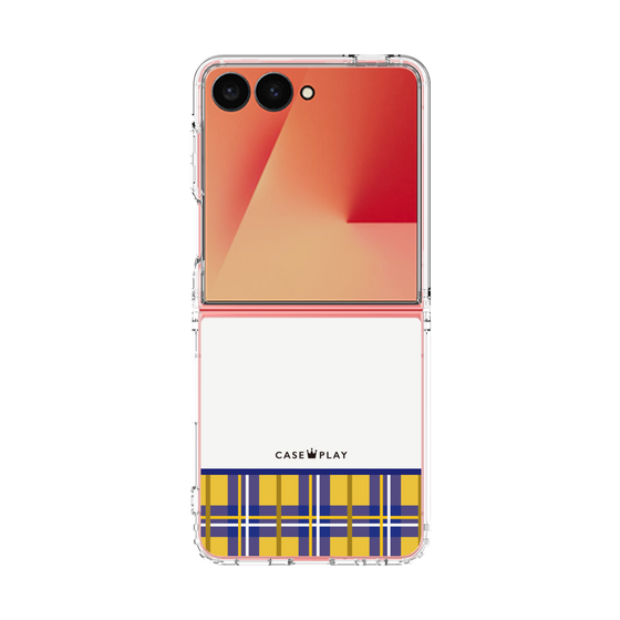 クリアケース［ CASEPLAY Tartan Check - Yellow ］
