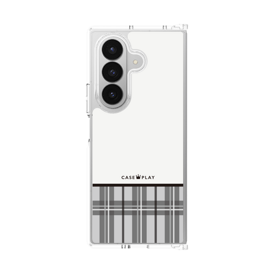 クリアケース［ CASEPLAY Tartan Check - Gray ］