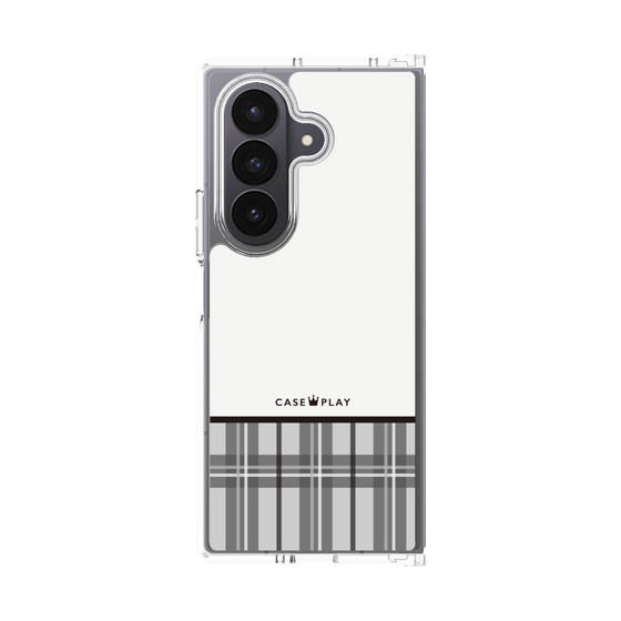 クリアケース［ CASEPLAY Tartan Check - Gray ］