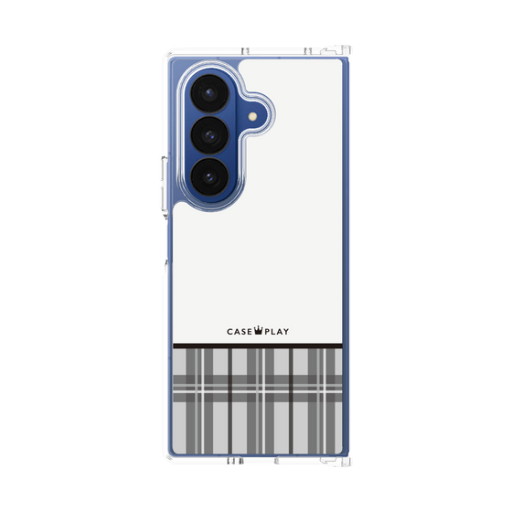 クリアケース［ CASEPLAY Tartan Check - Gray ］