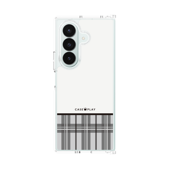 クリアケース［ CASEPLAY Tartan Check - Gray ］