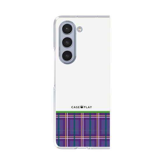 クリアケース［ CASEPLAY Tartan Check - Purple ］