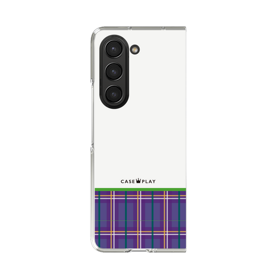 クリアケース［ CASEPLAY Tartan Check - Purple ］