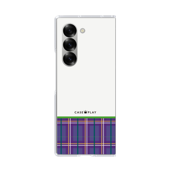 クリアケース［ CASEPLAY Tartan Check - Purple ］