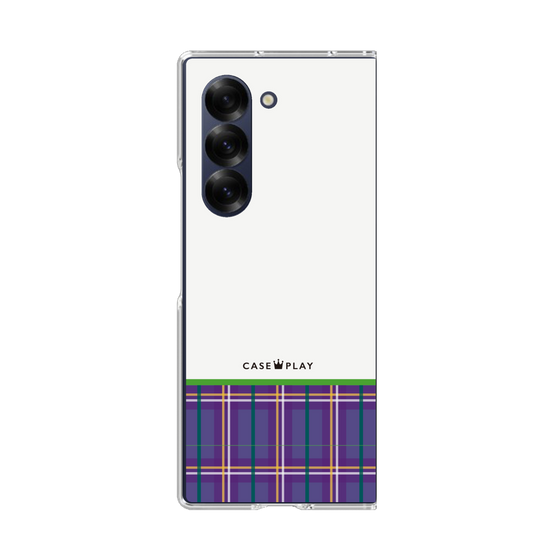 クリアケース［ CASEPLAY Tartan Check - Purple ］