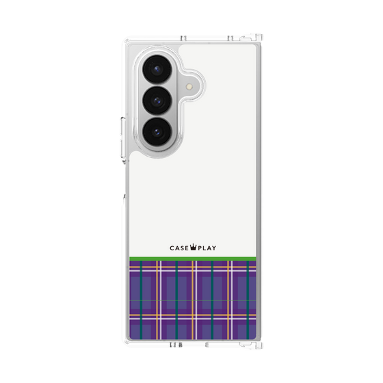 クリアケース［ CASEPLAY Tartan Check - Purple ］