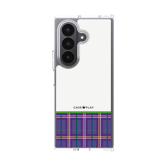 クリアケース［ CASEPLAY Tartan Check - Purple ］