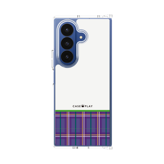 クリアケース［ CASEPLAY Tartan Check - Purple ］