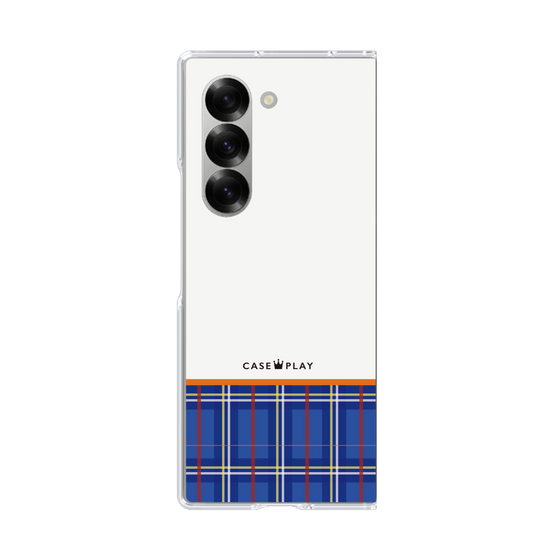 クリアケース［ CASEPLAY Tartan Check - Blue ］