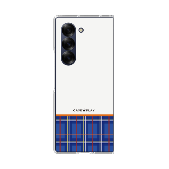 クリアケース［ CASEPLAY Tartan Check - Blue ］