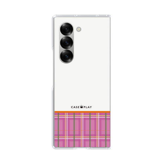 クリアケース［ CASEPLAY Tartan Check - Pink ］