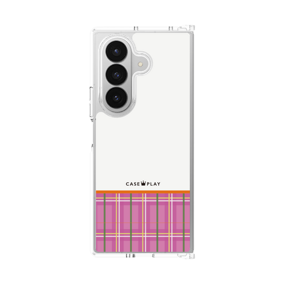 クリアケース［ CASEPLAY Tartan Check - Pink ］