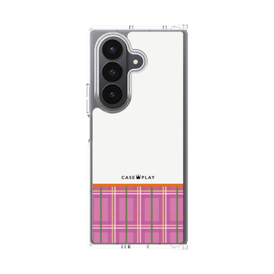 クリアケース［ CASEPLAY Tartan Check - Pink ］