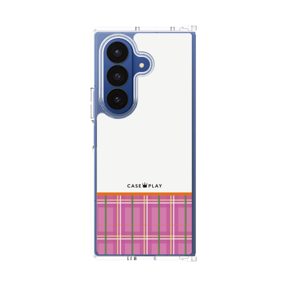 クリアケース［ CASEPLAY Tartan Check - Pink ］