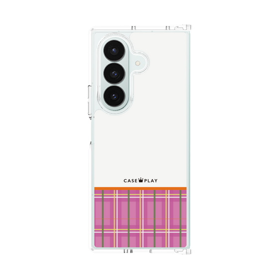 クリアケース［ CASEPLAY Tartan Check - Pink ］