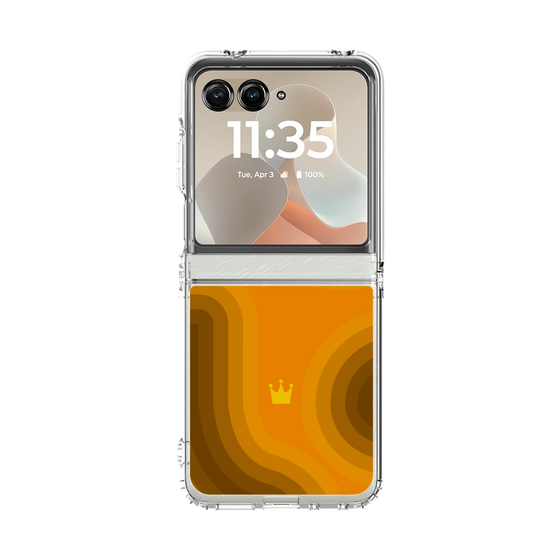 クリアケース［ CASEPLAY Winding Pattern - Orange ］