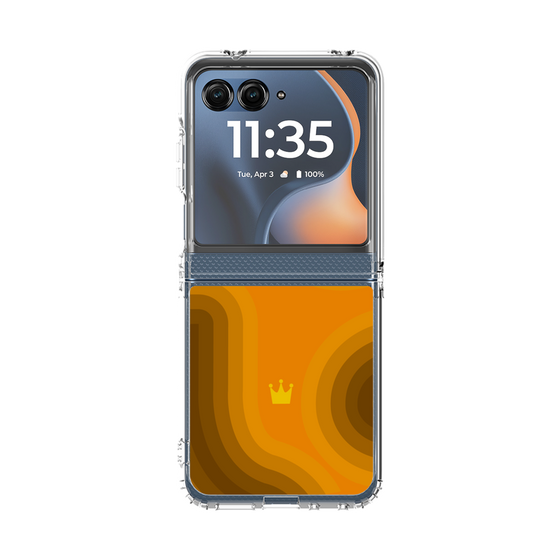 クリアケース［ CASEPLAY Winding Pattern - Orange ］