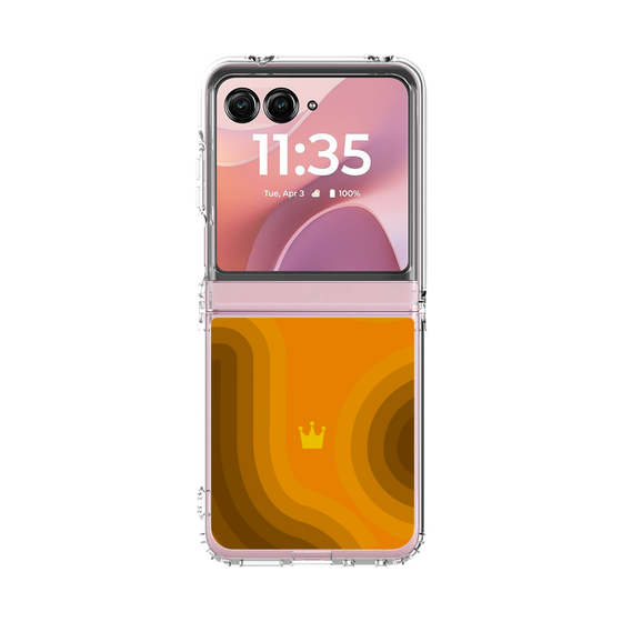 クリアケース［ CASEPLAY Winding Pattern - Orange ］