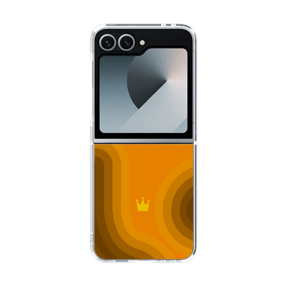 クリアケース［ CASEPLAY Winding Pattern - Orange ］