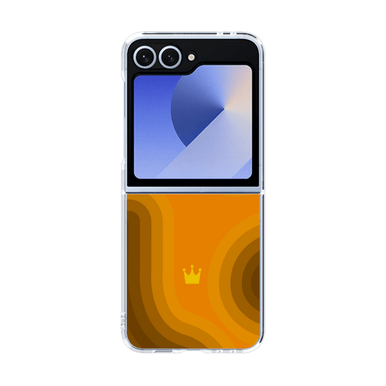 クリアケース［ CASEPLAY Winding Pattern - Orange ］