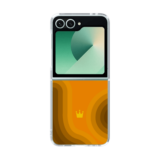 クリアケース［ CASEPLAY Winding Pattern - Orange ］