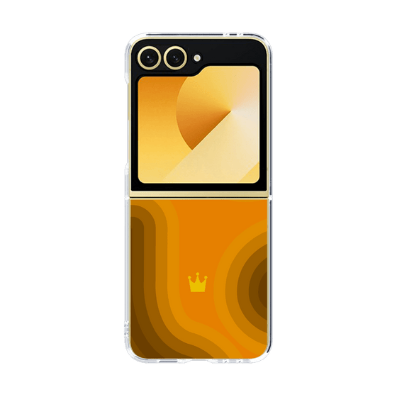 クリアケース［ CASEPLAY Winding Pattern - Orange ］