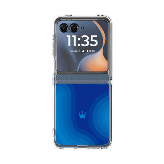 クリアケース［ CASEPLAY Winding Pattern - Blue ］