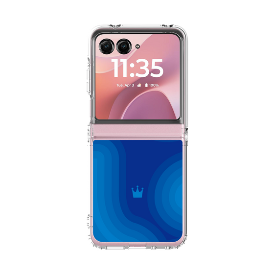 クリアケース［ CASEPLAY Winding Pattern - Blue ］