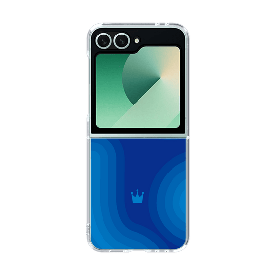 クリアケース［ CASEPLAY Winding Pattern - Blue ］