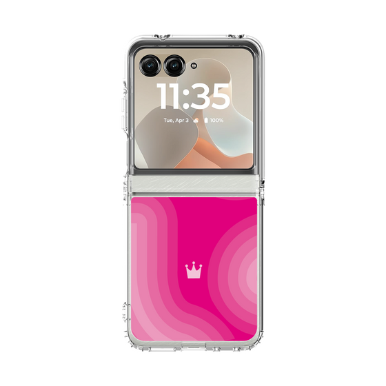 クリアケース［ CASEPLAY Winding Pattern - Pink ］