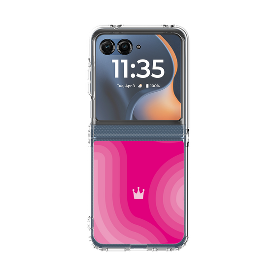 クリアケース［ CASEPLAY Winding Pattern - Pink ］