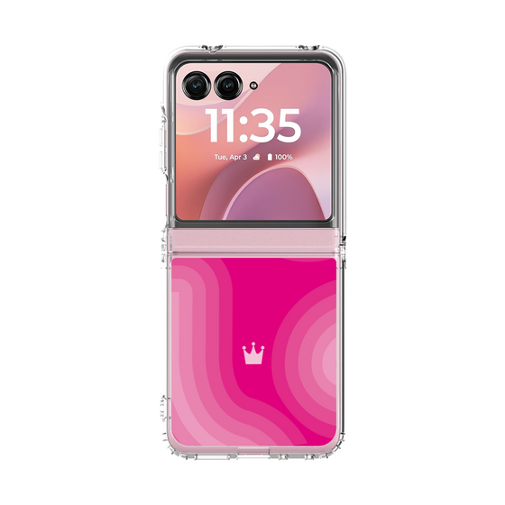 クリアケース［ CASEPLAY Winding Pattern - Pink ］