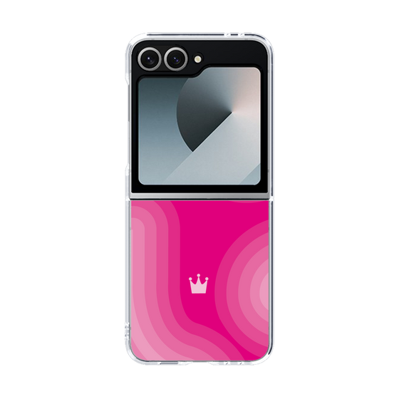 クリアケース［ CASEPLAY Winding Pattern - Pink ］