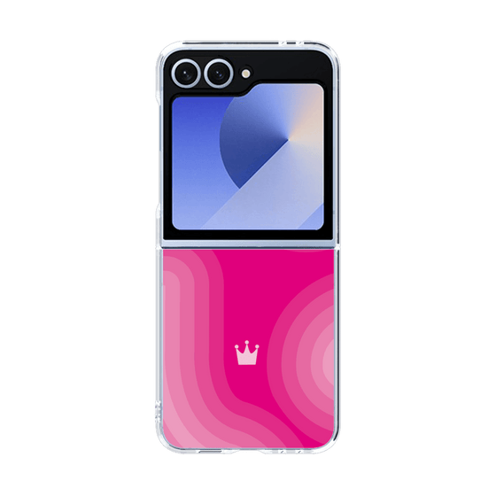 クリアケース［ CASEPLAY Winding Pattern - Pink ］