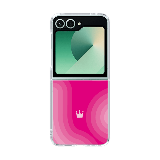 クリアケース［ CASEPLAY Winding Pattern - Pink ］