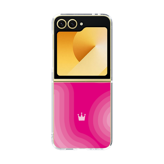 クリアケース［ CASEPLAY Winding Pattern - Pink ］