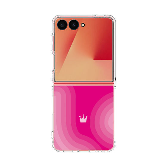 クリアケース［ CASEPLAY Winding Pattern - Pink ］