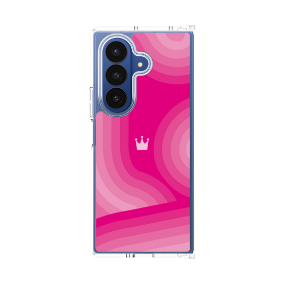 クリアケース［ CASEPLAY Winding Pattern - Pink ］