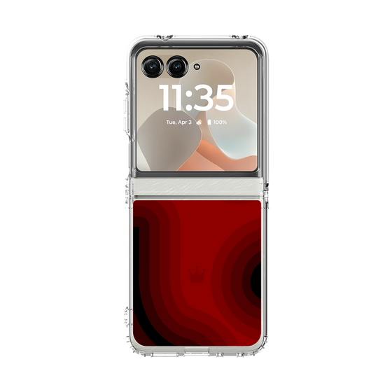 クリアケース［ CASEPLAY Winding Pattern - Red ］