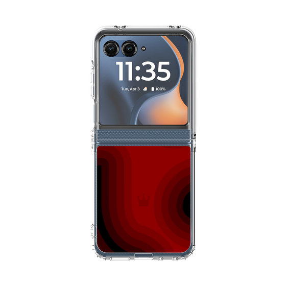 クリアケース［ CASEPLAY Winding Pattern - Red ］