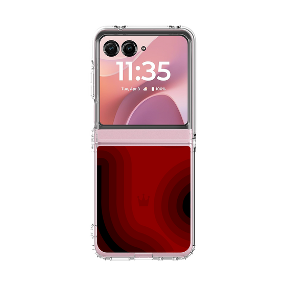 クリアケース［ CASEPLAY Winding Pattern - Red ］