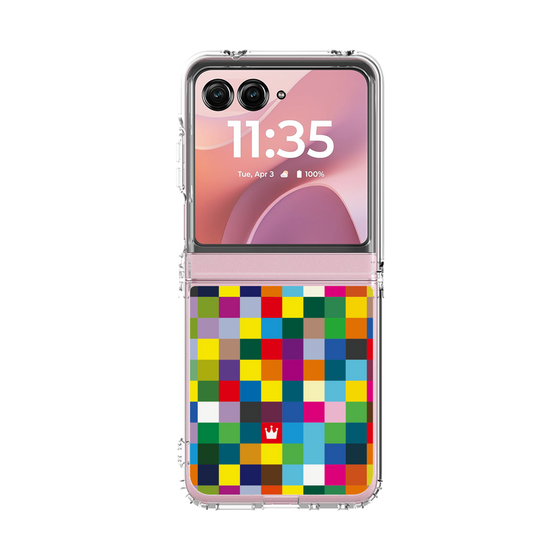 クリアケース［ CASEPLAY Rainbow Check ］