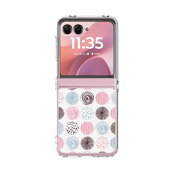 クリアケース［ Nordic Circle - Pink ］