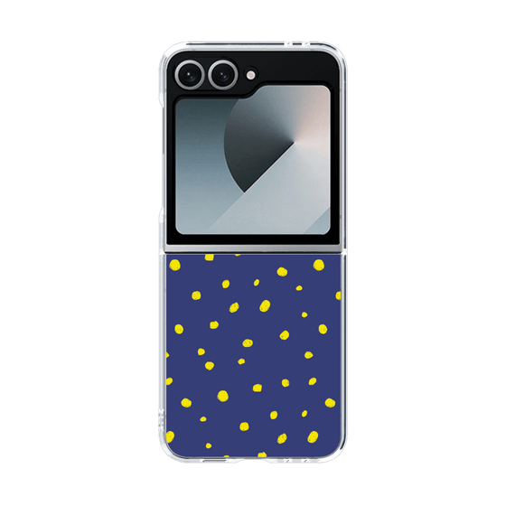 クリアケース［ Drawing Dot - Navy ］