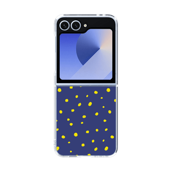 クリアケース［ Drawing Dot - Navy ］