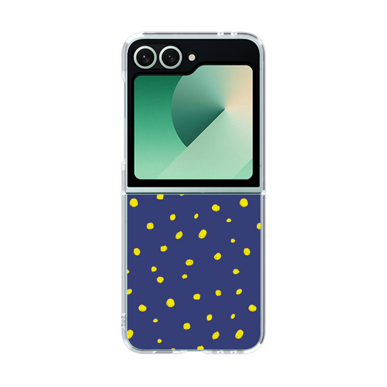 クリアケース［ Drawing Dot - Navy ］